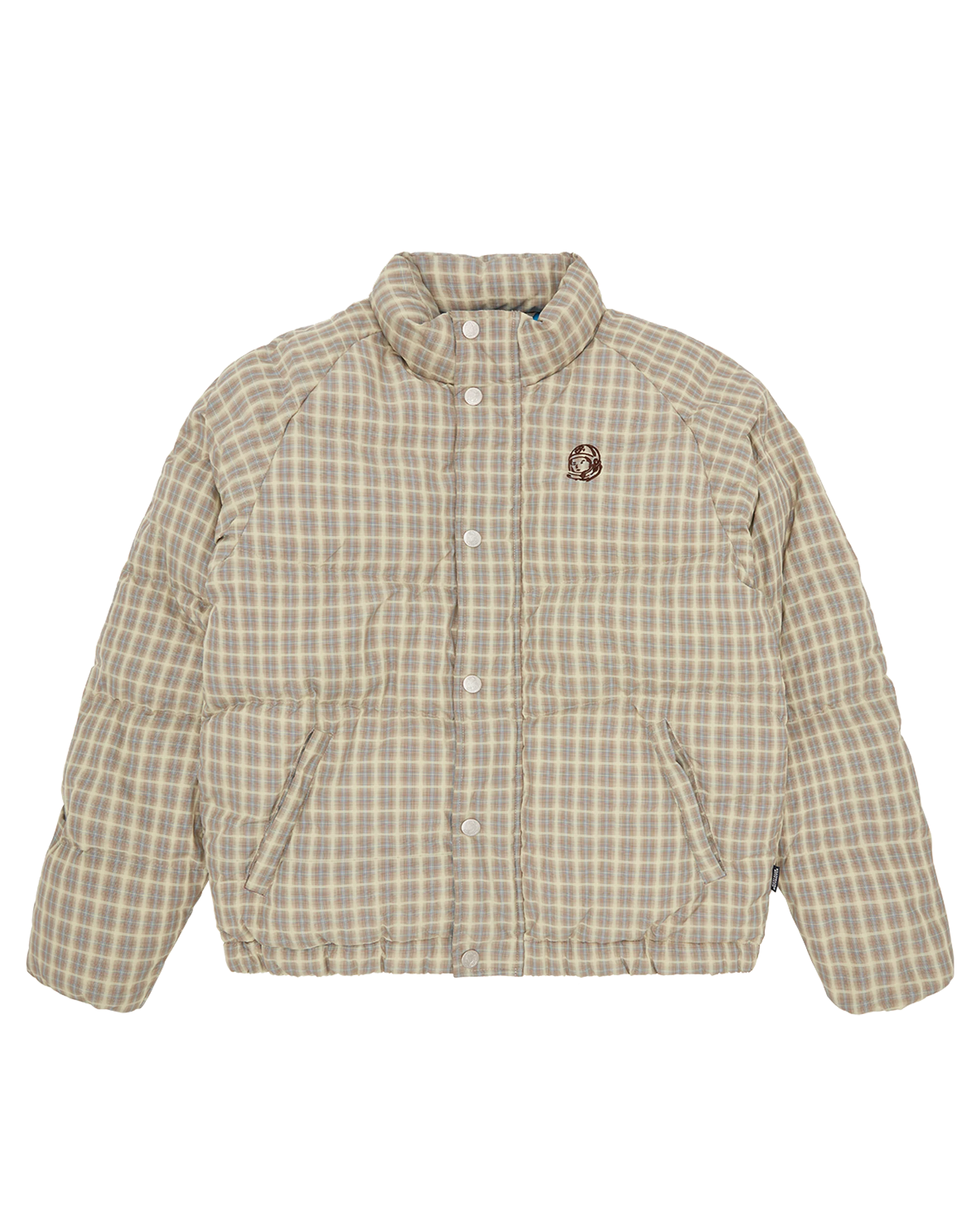 Script Nylon Check Puffer Jacket - Macdery