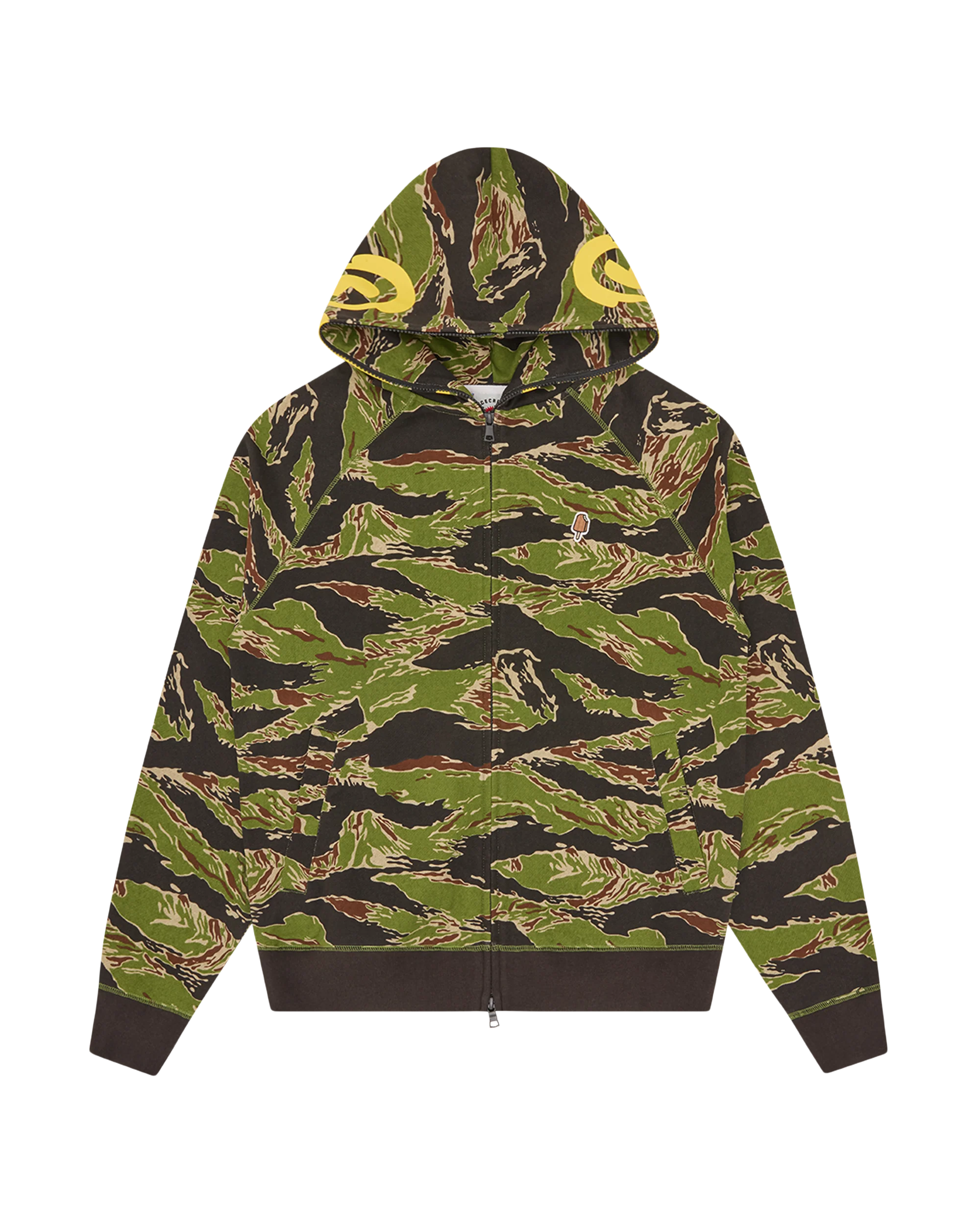 Smiley Tiger Stripe Full Zip-Through Hood - Macdery